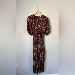 Vibrant Paisley Long Sleeve Dress